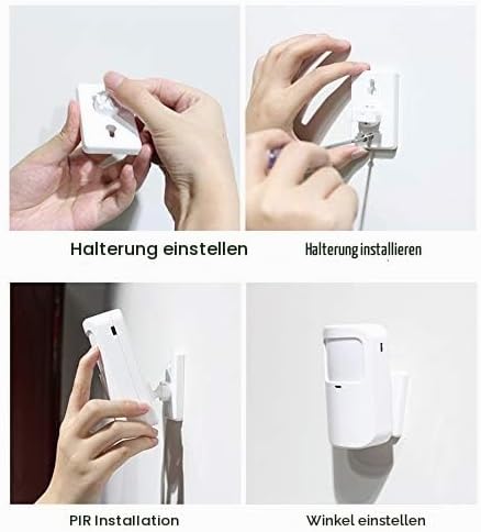 GSM/WiFi Alarmanlagen Komplettsystem, TECPEAK Alarmanlage Haus mit Alarmsirene, Haussicherheits Set