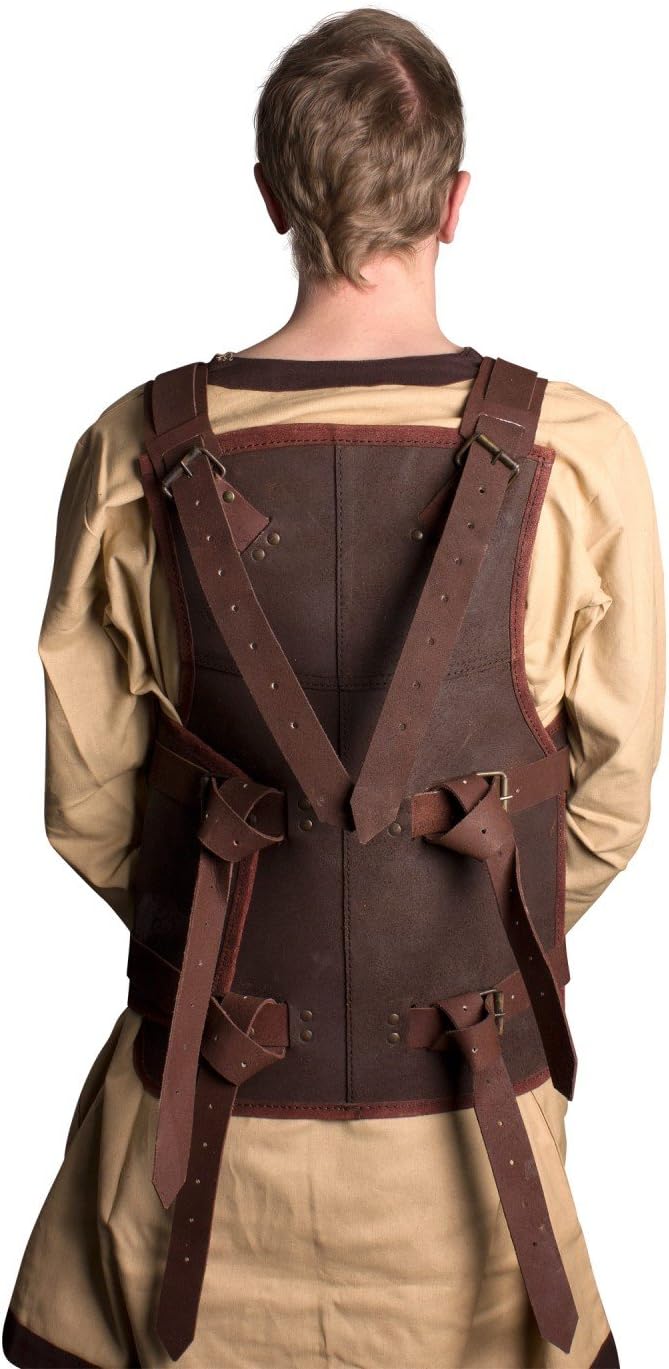 Epic Armoury Ready for Battle LARP Männer Lederrüstung Viking Schwarz oder Braun Grösse S-XL Mittela