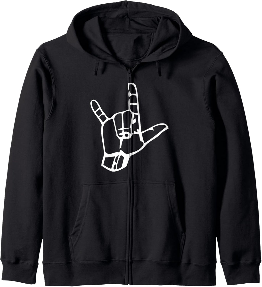 Gebärdensprache Handzeichen Ich Liebe Dich Zeichensprache Kapuzenjacke
