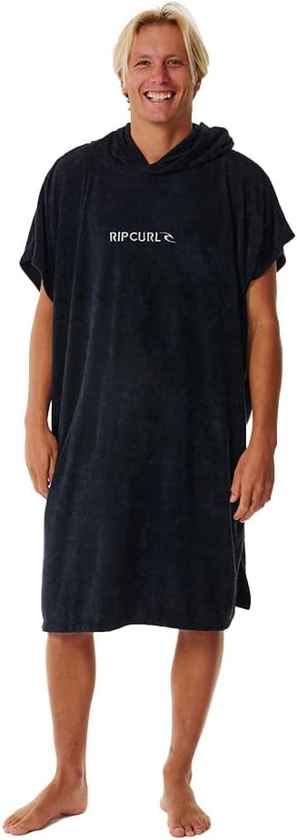 Rip Curl Brand Hooded Towel - Black/Grey