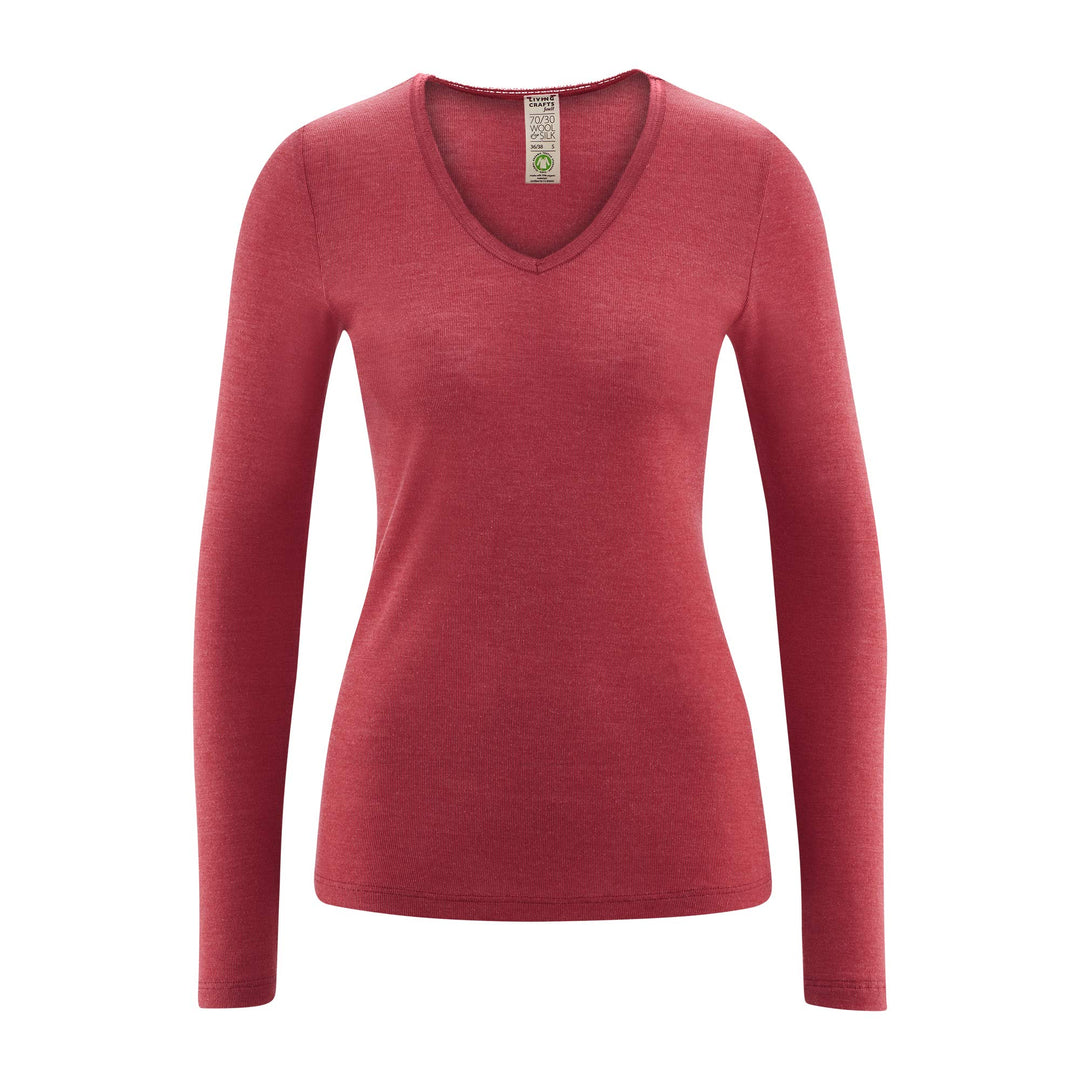 Living Crafts Langarm-Shirt 48/50, Garnet red