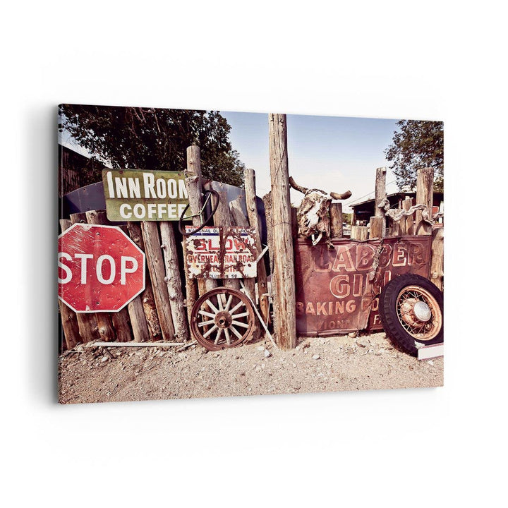 Bilder auf Leinwand 100x70cm Leinwandbild mit Rahmen Zeichen Sand Sommer Gross Wanddeko Bild Schlafz