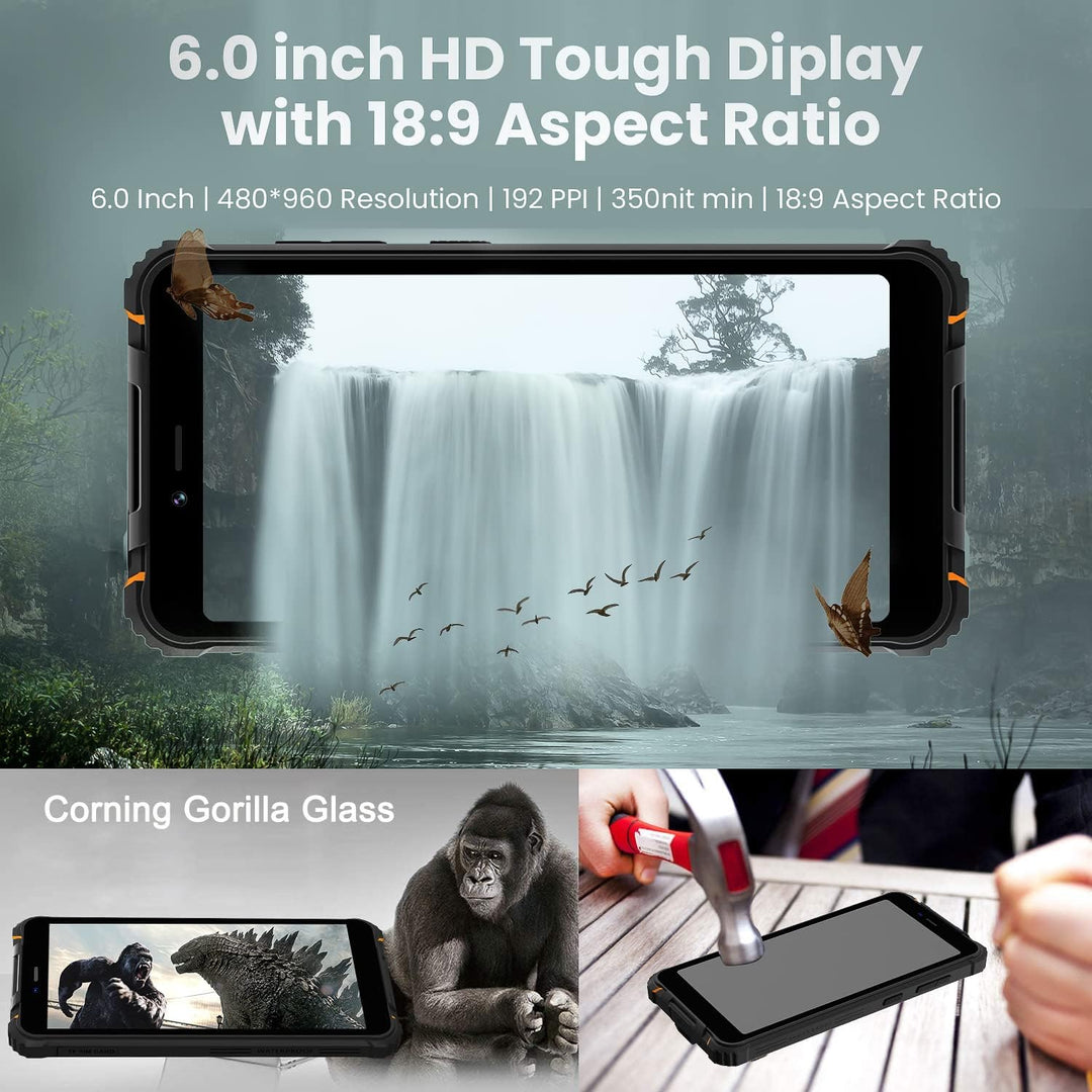 HOTWAV T5 Pro Telephone Portable Incassable, 4Go+32Go-512Go Extensible,Android 13, 7500 mAh, Écran 6