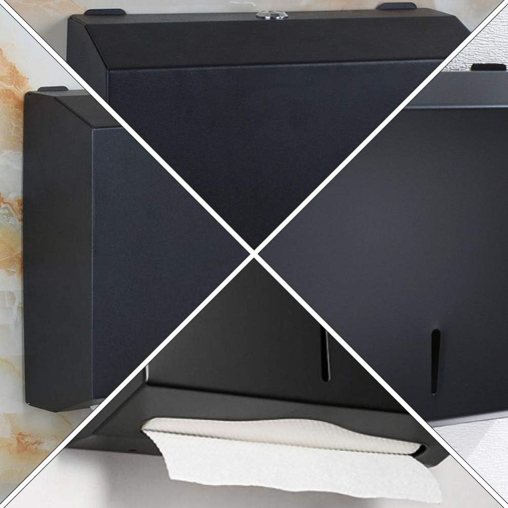 DOITOOL Wand-Papierhandtuchspender Edelstahl Taschentuchhalter Hand Papierhandtuchspender für Büro B