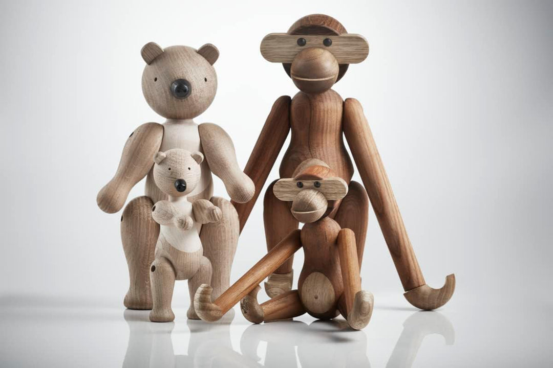 Kay Bojesen AFFE mittel Figuren 28 cm Affen Weihnachtsdekoration, Holz klein Eiche/Ahorn, klein Eich