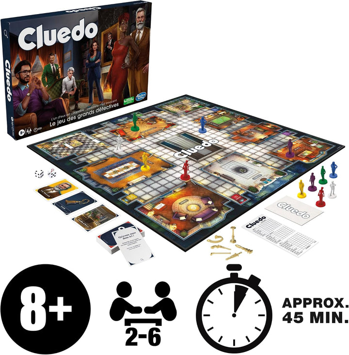 Hasbro Gaming Cluedo Familienspiel für 2 bis 6 Spieler, ab 8 Jahren