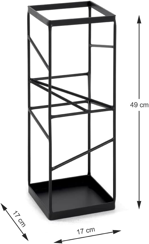 HAKU Möbel Schirmständer, Metall, schwarz, B 17 x T 17 x H 49 cm, Schwarz