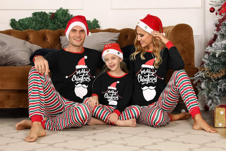 Irevial Damen Irevial Pijamas De Navidad Familia Conjunto, Pijamas Navideños Invierno Manga Larga 2