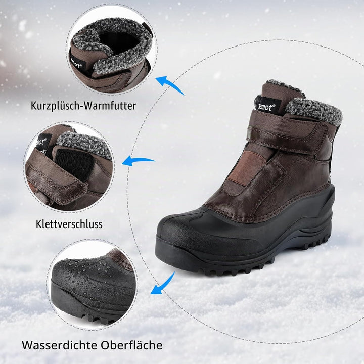 riemot Wanderschuhe Damen Herren Wasserdicht Trekkingschuhe Slip-on Leicht Rutschfest Outdoorschuhe