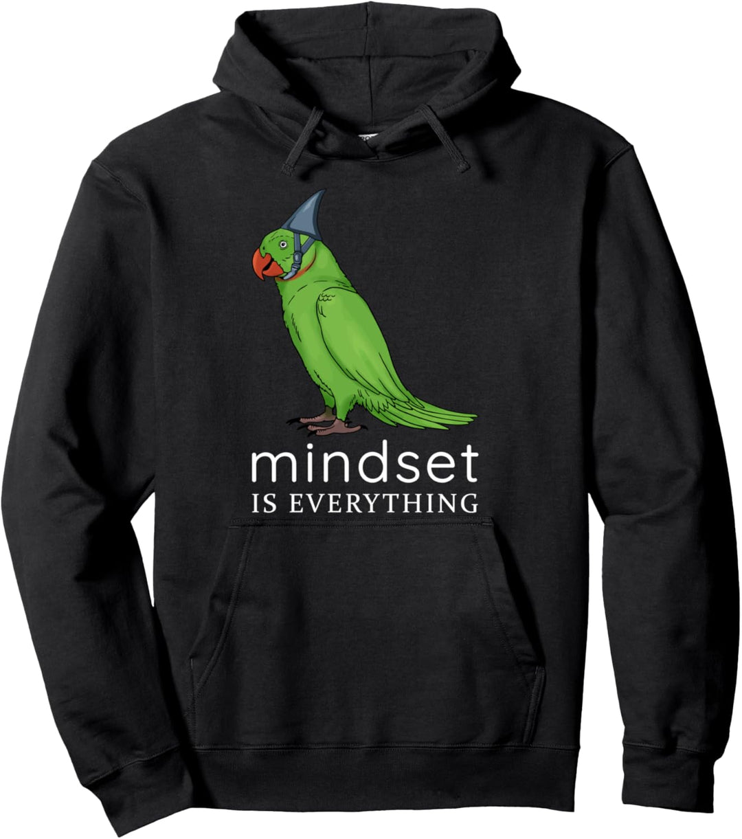 Lustig Papagei mit Aluhut Ironie Satire Verschwörung Mindset Pullover Hoodie