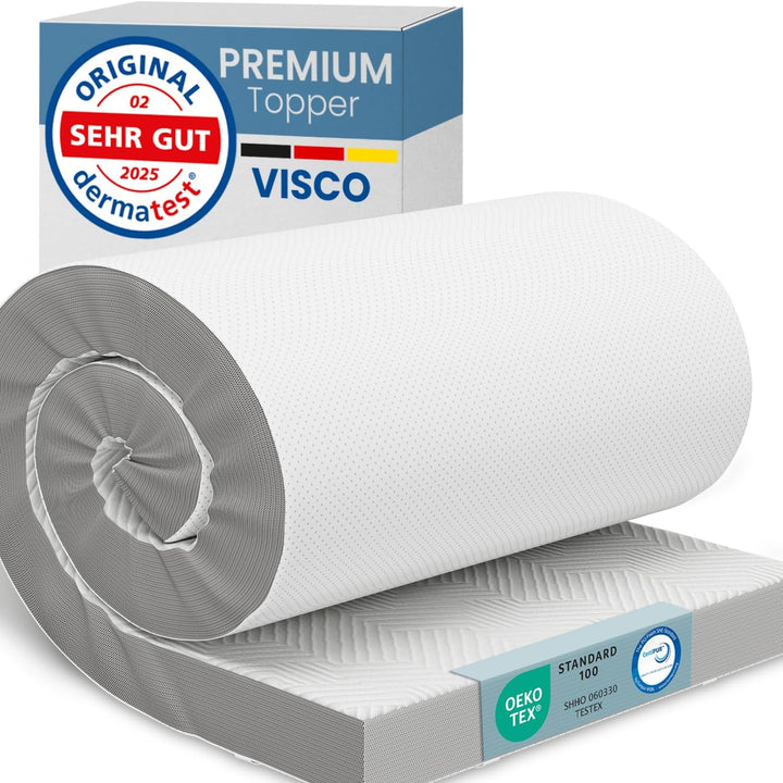 Viscoelastischer Matratzen Topper 80x190cm, Matratzentopper mit Memory Foam Effekt, 8 cm Höhe, Matra