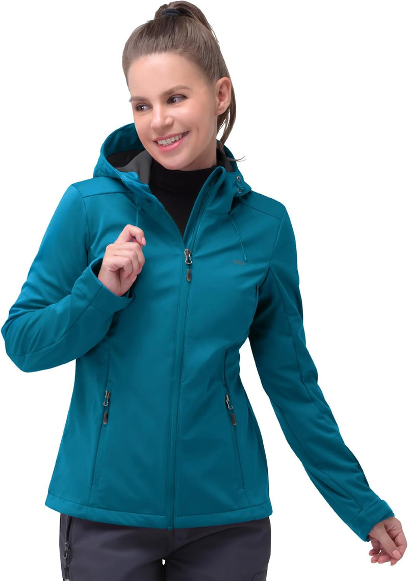 33,000ft Damen Softshelljacke Wasserdichte Winddichte Funktionsjacke Atmungsaktive Laufjacke Leichte