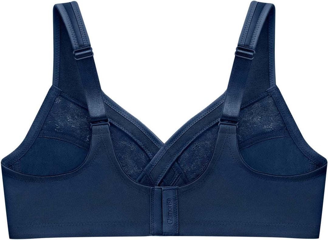 Glamorise Damen Minimizer Bra 80C Blau, 80C Blau