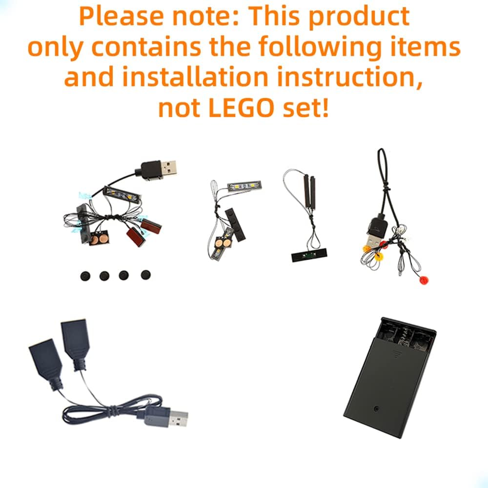 GEAMENT LED Licht-Set Kompatibel mit Lego Freight Train - Beleuchtungsset für City 60336 Baumodell (