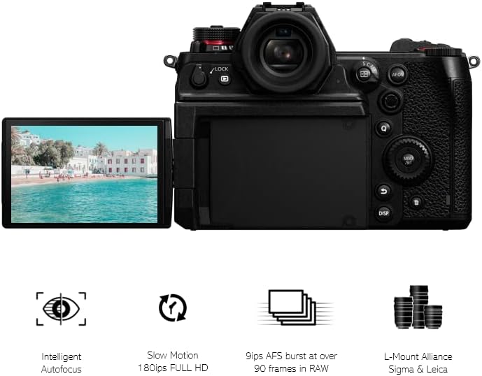 Panasonic DC-S1HE-K spiegellose Vollformatkamera, 6K Videoaufnahmen mit Flip Screen (Vollbildaufnahm