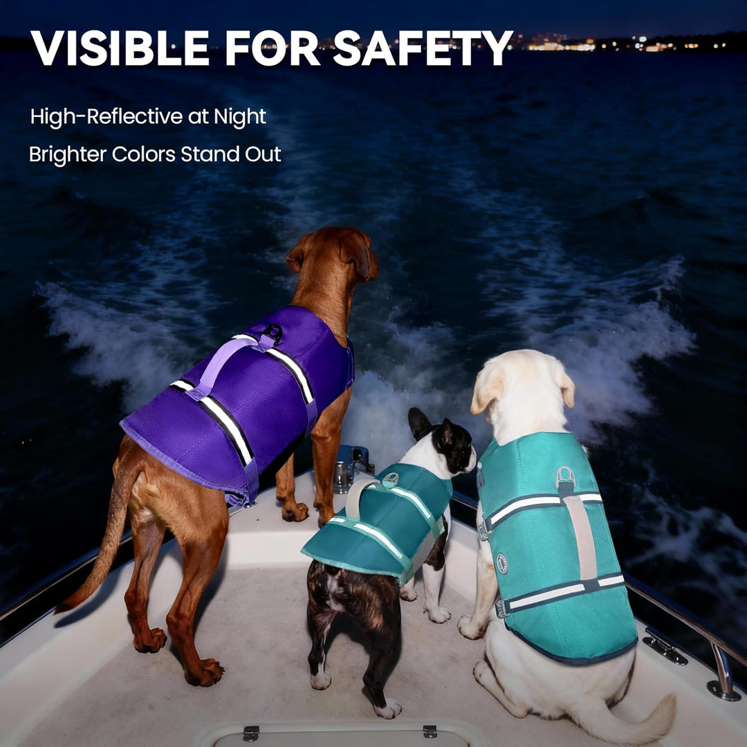 VIVAGLORY Rip Stop Schwimmweste Hund, Hundeschwimmweste, Schwimmhilfe & Auftrieb, Rettungsweste Hund