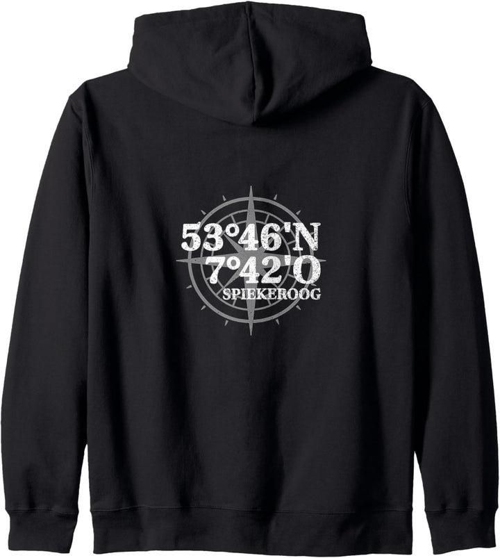 Spiekeroog Koordinaten Insel Nordsee Urlaub, Spiekeroog Kapuzenjacke
