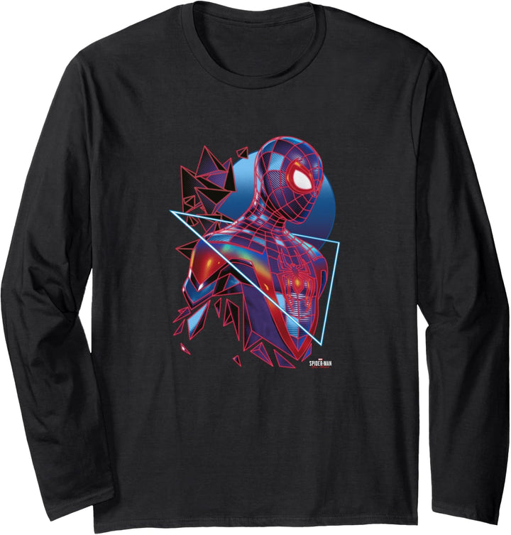 Marvel Spider-Man: Miles Morales Shattered Portrait Langarmshirt