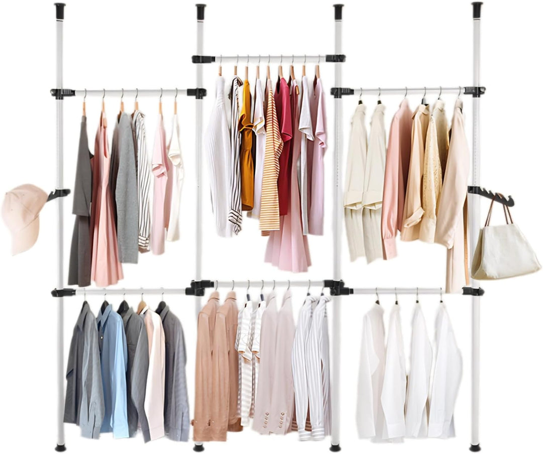Begehbarer Kleiderschrank System, Teleskop Kleiderständer Kleiderstange Regal Teleskop Garderobe Sys