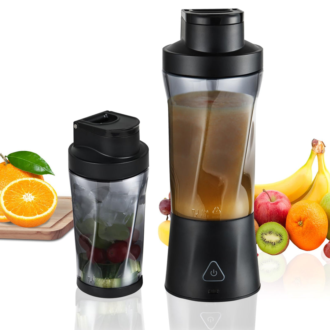 Smoothie Maker,BPA Frei,Zerkleinert Eis,Obst,Mini Standmixer,6000 mAh,USB-C Ladegerät,Portable Mixer