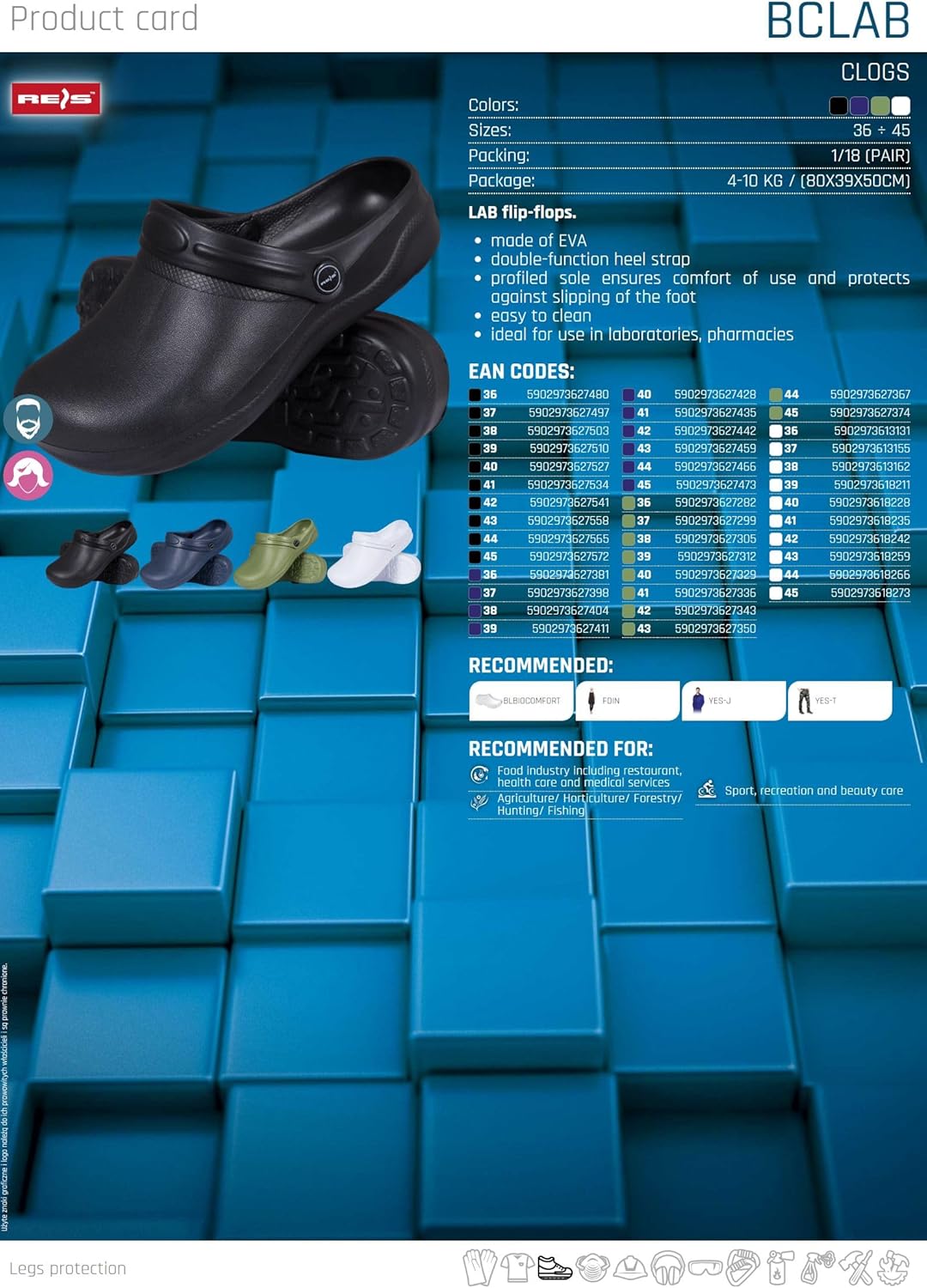 REIS Unisex Clogs & Pantoletten, Grün