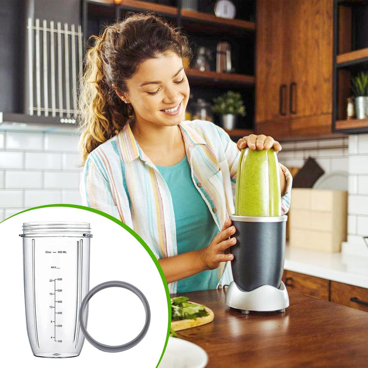 2 Stück Entsafter Ersatzbecher, 32oz Becher Kompatibel Für Nutribullet, 950ml Ersatzteil Entsafter-Z