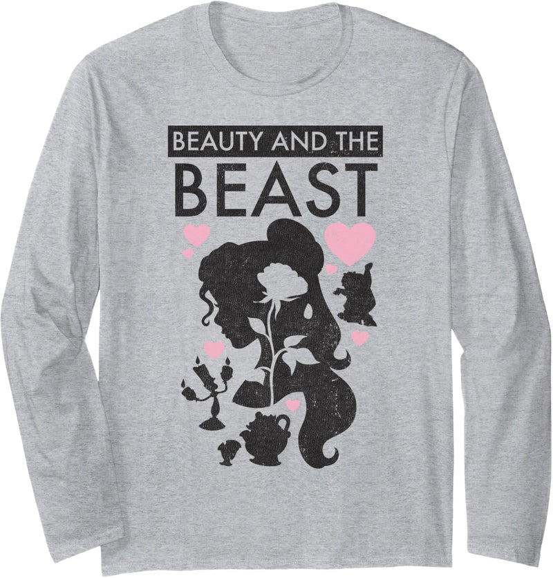 Disney Beauty And The Beast Belle Filled Silhouette Langarmshirt