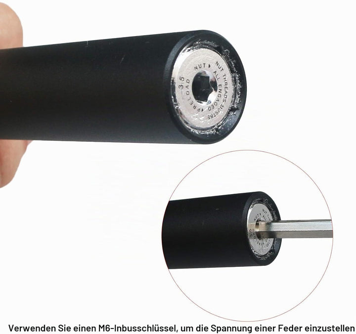 GANOPPER Sattelstütze Gefedert 27.2/28.6/30.0/30.4/31.6/33.9/34.9 350mm Alu Mit Konverter Für MTB BM