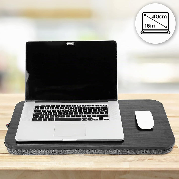 Duronic DML412 Laptopständer | Ergonomischer Laptop Tisch mit Kissen | Laptop Halterung mit Schaumst