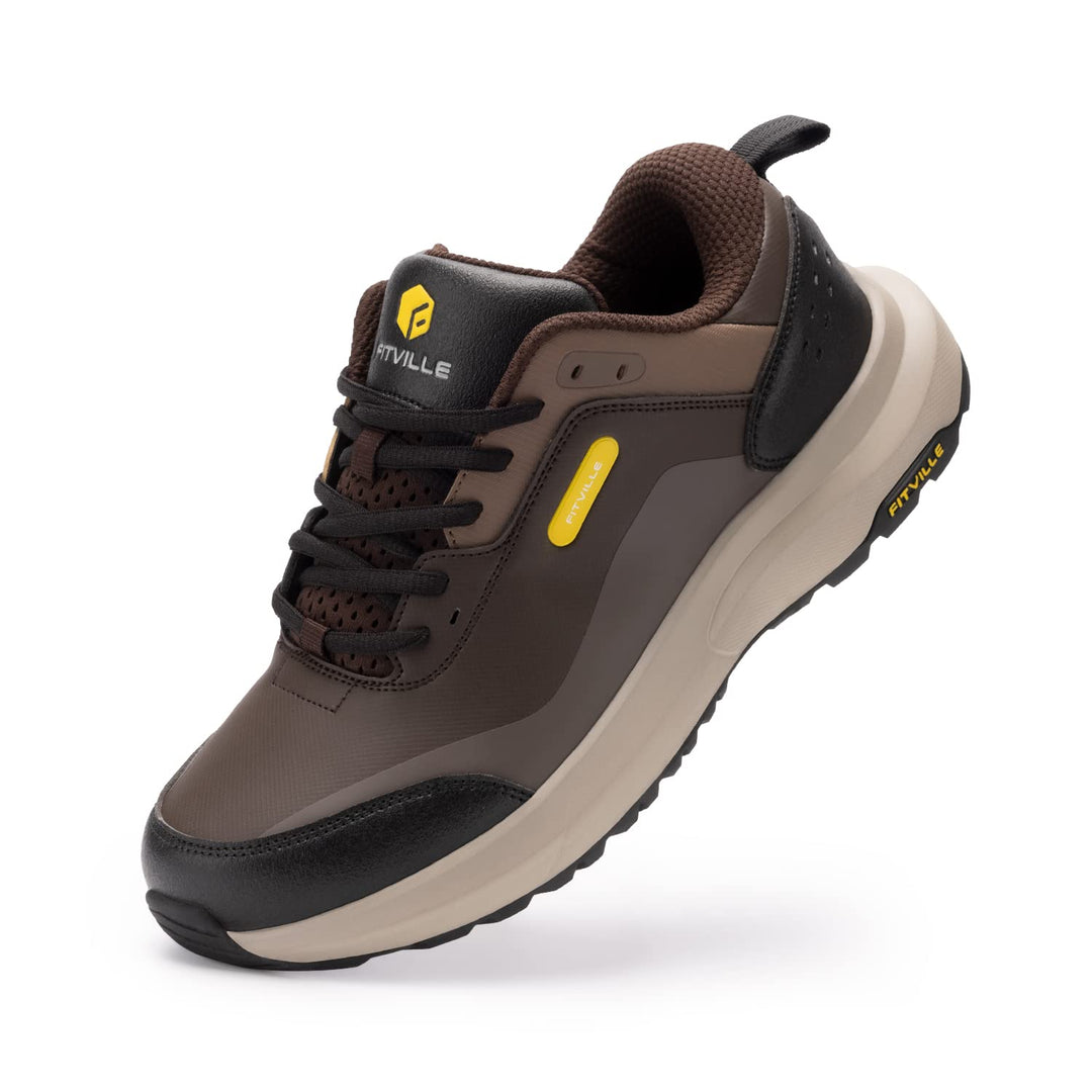 FitVille Extra Weit Wanderschuhe Herren Leicht Trekkingschuhe Wasserdicht Outdoor Schuhe Bequeme Lau