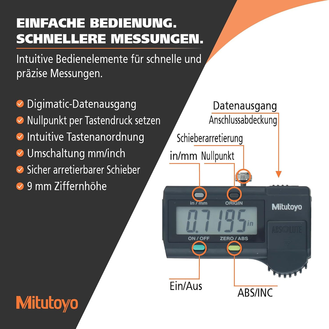Mitutoyo 500-172-30 Digimatic ABS AOS Messschieber