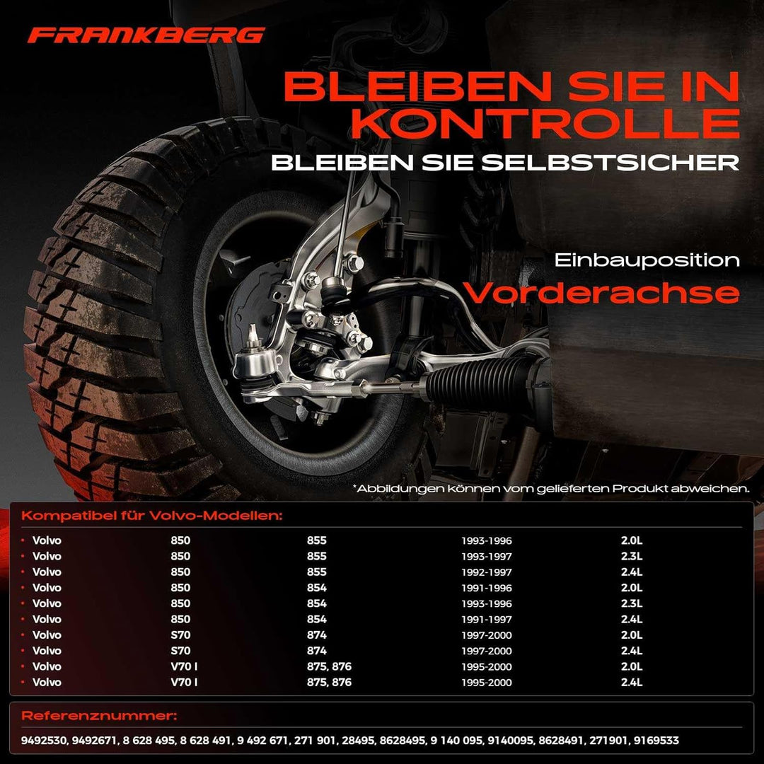 Frankberg Querlenker Radaufhängung Vorne Links Unten Kompatibel mit 850 LS 1991-1996 850 Kombi LW 19