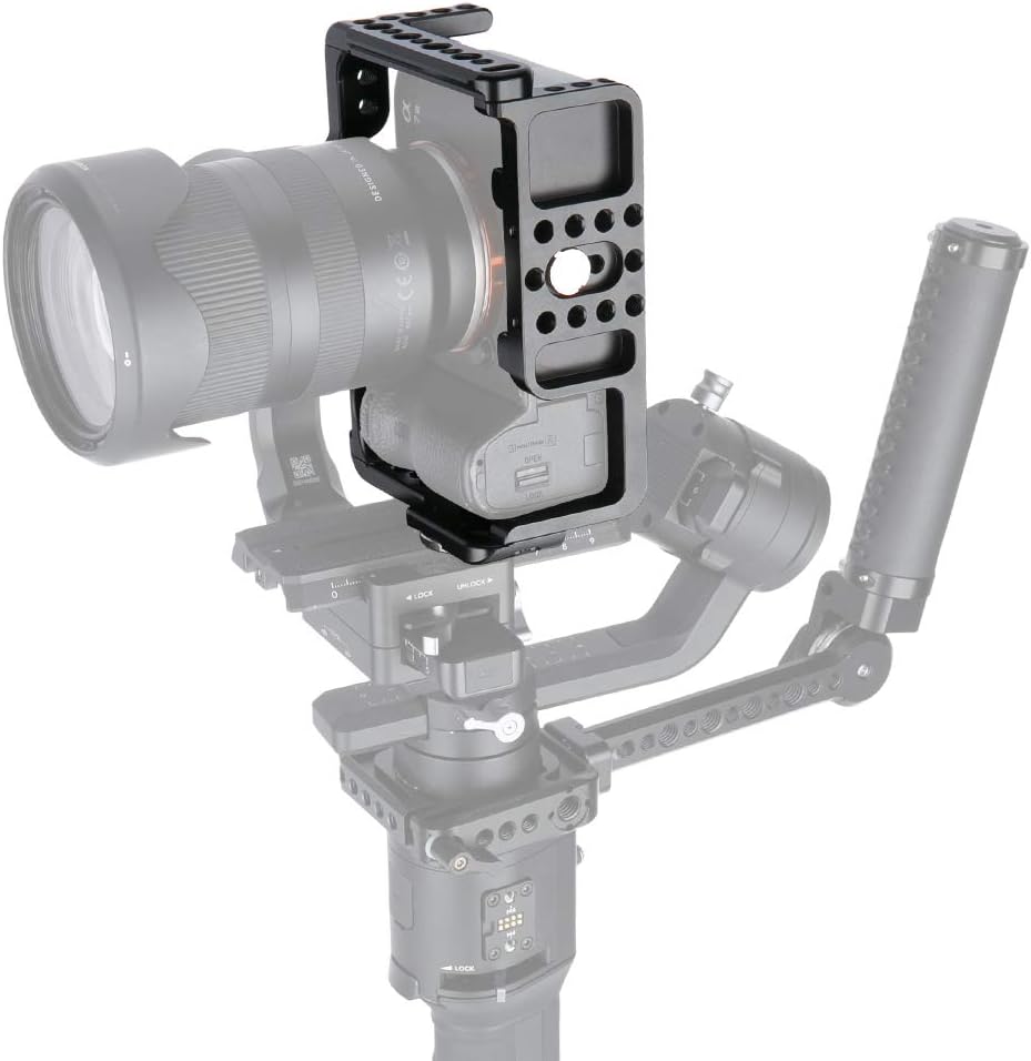 NICEYRIG A7 III/A7R III/A7R II/A7S II/A7 II Kamera Käfig mit HDMI Kabelklemme Style Rosette für Sony
