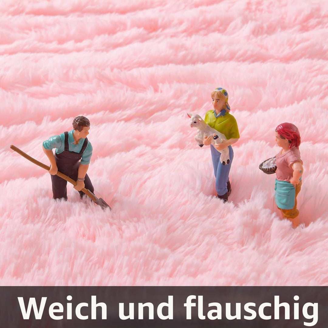 Teppich Rund Wohnzimmer Hochflor Teppiche Langflor Wohnzimmerteppich für Wohnzimmer Flauschiger Tepp