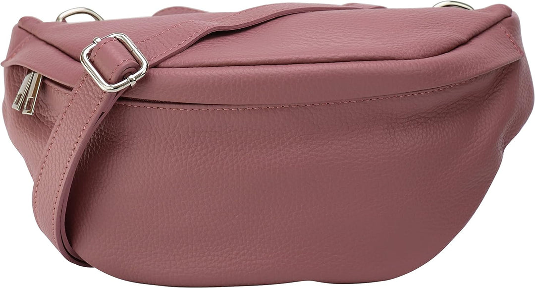 SH Leder ® echt Leder Hüfttasche Damen Herren Unisex Gürteltasche für Festival Reise Bauchtasche mit