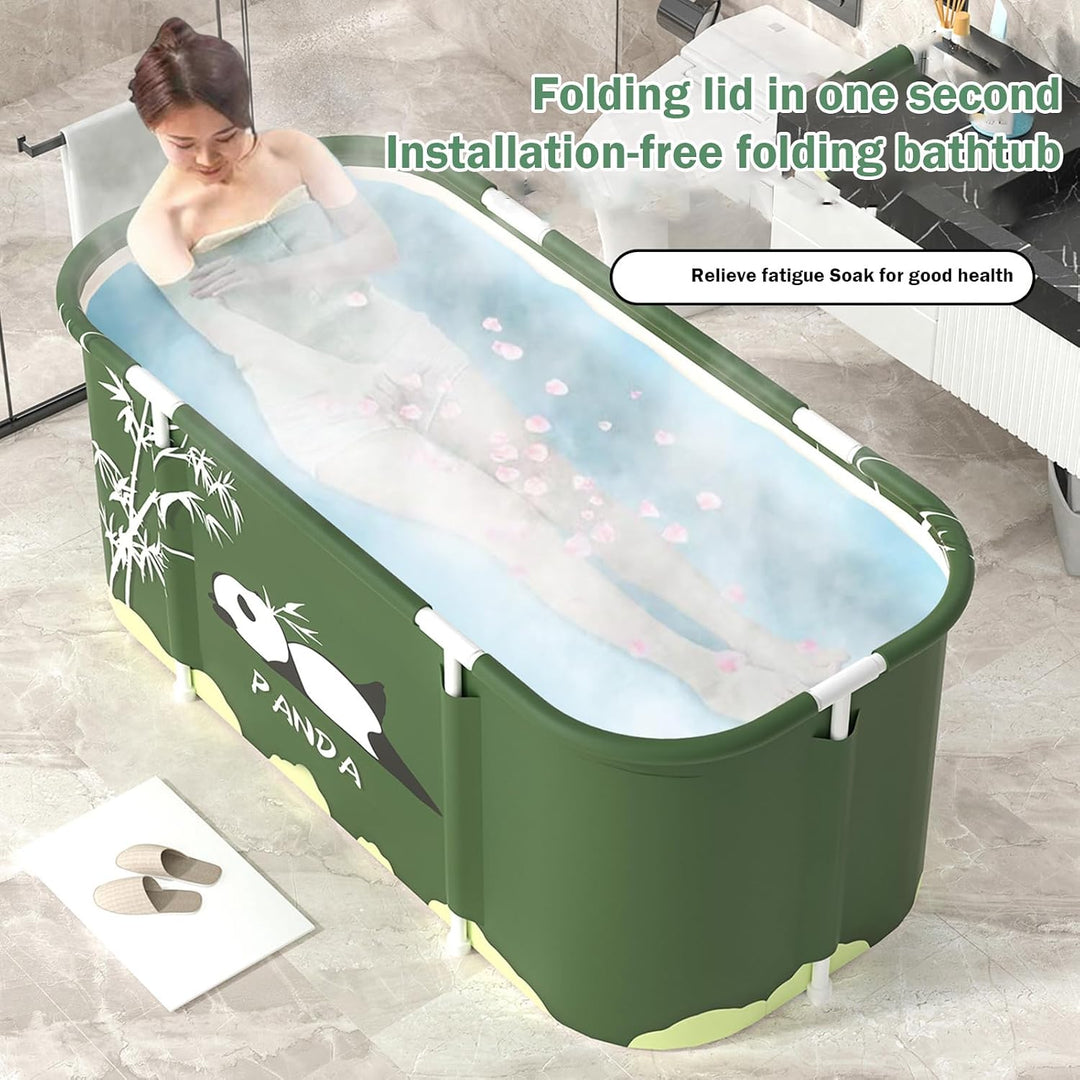 Grosse Faltbare Badewanne für Erwachsene mit Rahmen, 45.27 * 19.68&