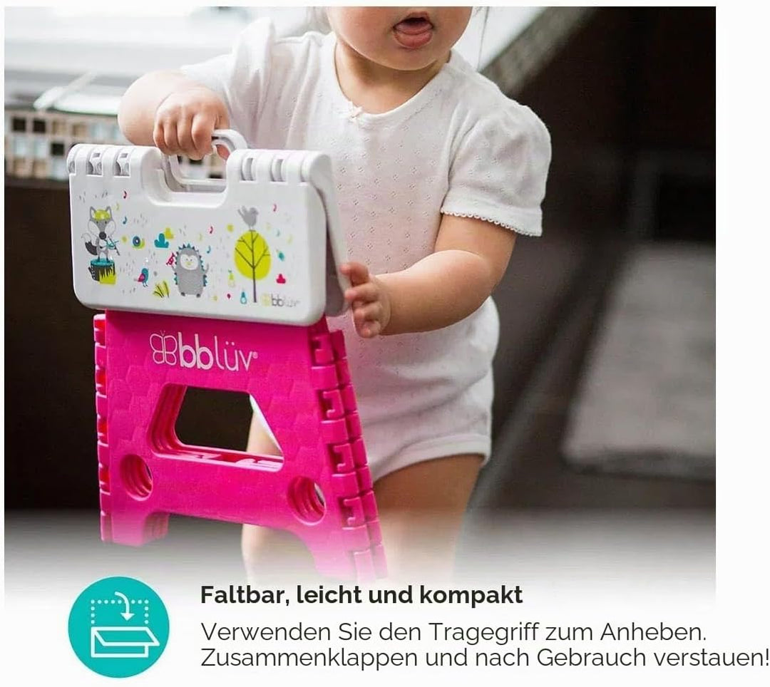 bblüv - Stëp Tritthocker faltbar für Kinder und Kleinkinder – Rutschfester Klapphocker für bis zu 90