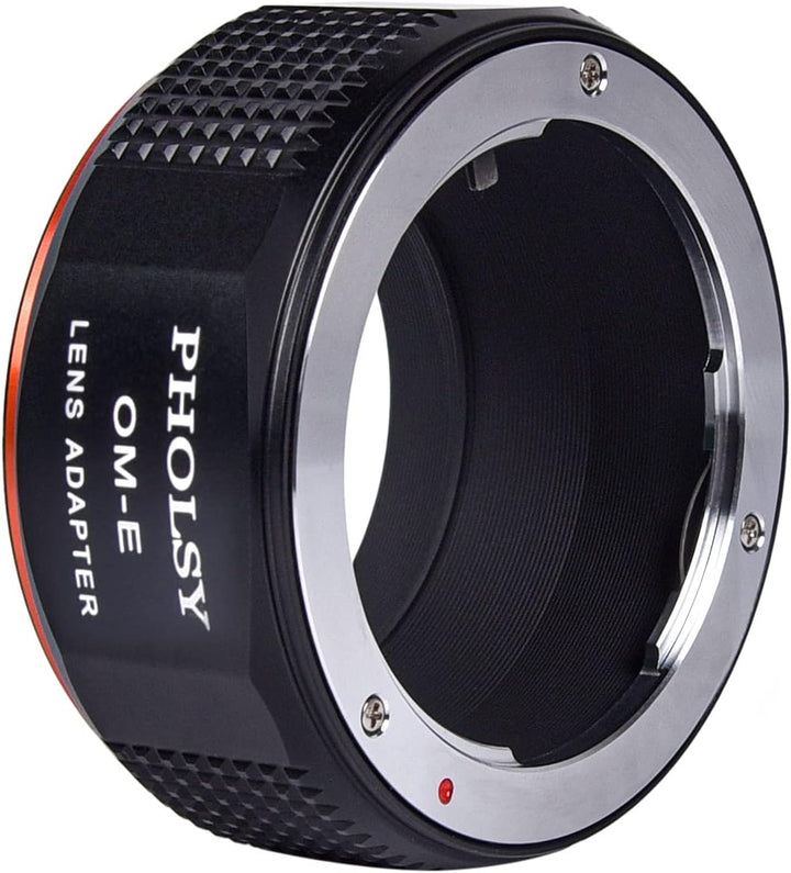 PHOLSY OM auf E Mount Adapter, Objektivadapter Kompatibel mit Olympus Zuiko OM Objektiv auf Sony E K