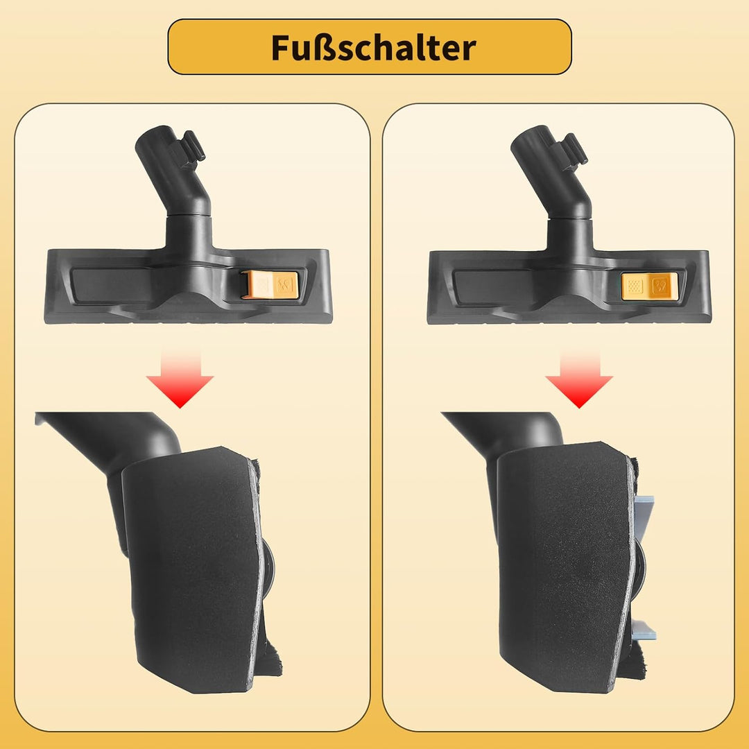 Bodendüse für Kärcher WD3, WD4, WD5, WD6, 35mm Trockensaugdüse Ersatz für Kärcher, Staubsauger Boden
