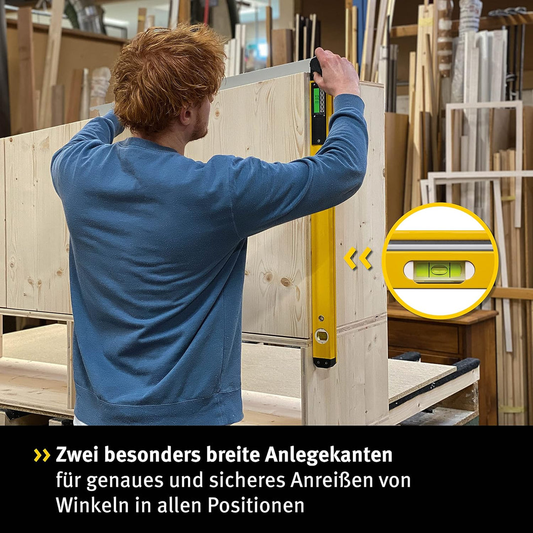 STABILA Elektronischer Winkelmesser TECH 700 DA, 45 cm, 1 Digital-Display, Messbereich: 0° – 270°, A