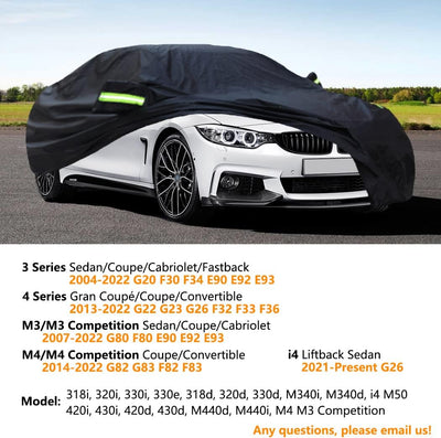 SjYsXm Massgeschneidert Abdeckplane Kompatibel mit BMW 2er M2(15-23) Gran Coupe/ 3er(04-23) M3(07-23