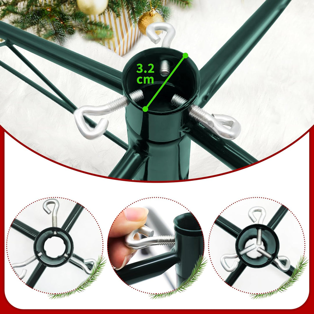 Weihnachtsbaumständer 50/60 cm - Extra Grosser Christbaumständer mit 3.2 cm Bohrung -Der dreieckige