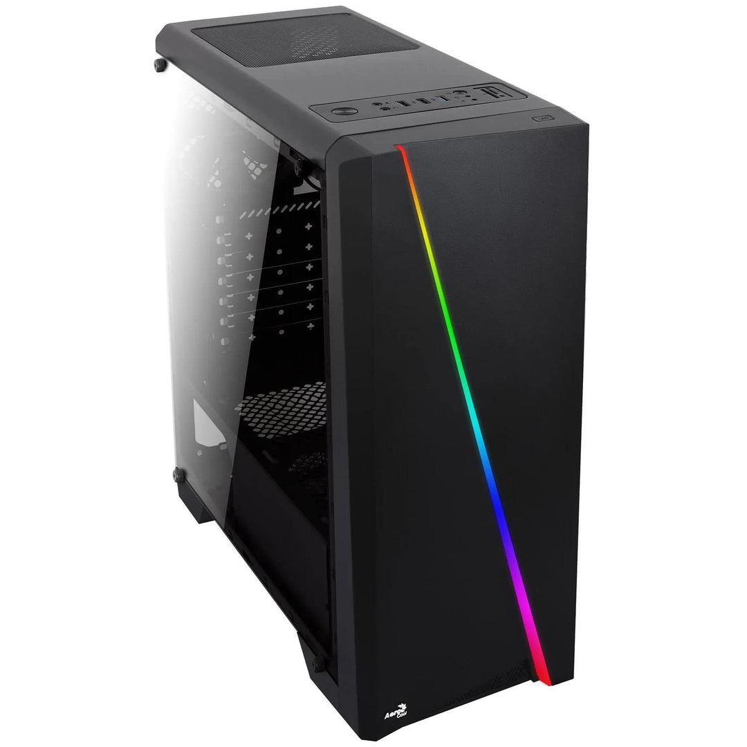Aerocool CYLON - PC-Gehäuse (Semi-Fackel, ATX, Acryl-Seitenwand, RGB-LED an der Vorderseite, 13 Lich