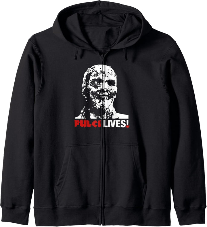 Fulci lebt! Zombie-Horrorfilm-T-Shirt Kapuzenjacke