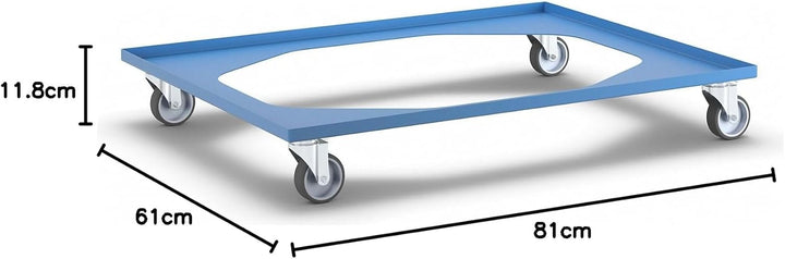eurokraft | Transportroller NEO | für Euroformate 800 x 600 mm | Tragfähigkeit 250 kg