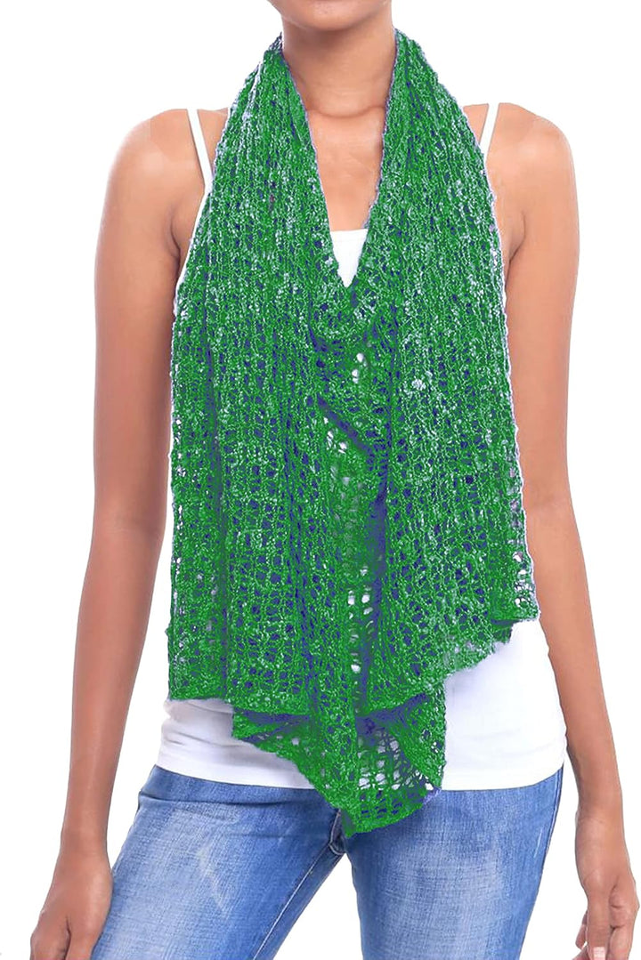 JOPHY & CO. Damen-Poncho aus Netzstoff, Strickoptik, schulterfrei, für Sommer und Frühling, leicht u