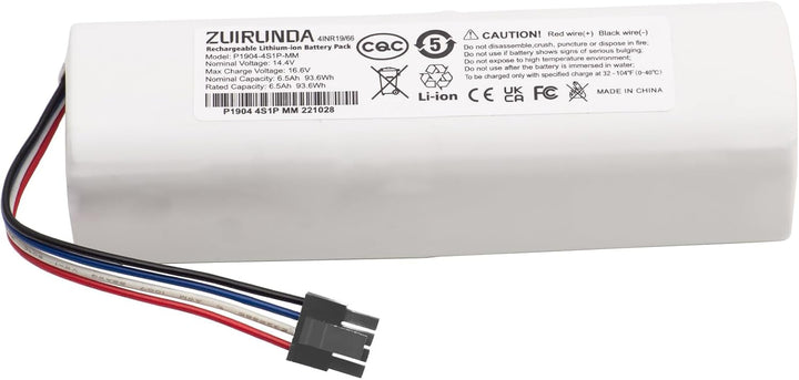14.4V 6500mAh Li-ion Ersatzakku für Dreame D9 F9 BOT L10/Pro/Plus TRUEVER Finder Rls3 Roboterstaubsa