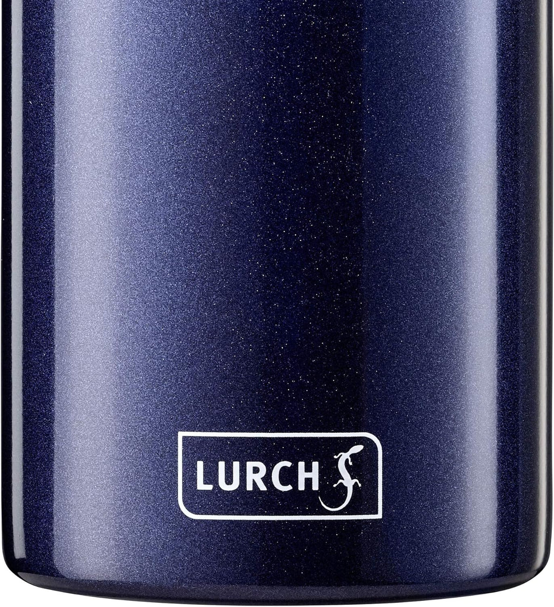 Lurch 240852 Isolierflasche/Thermoflasche für heisse und kalte Getränke aus doppelwandigem Edelstahl
