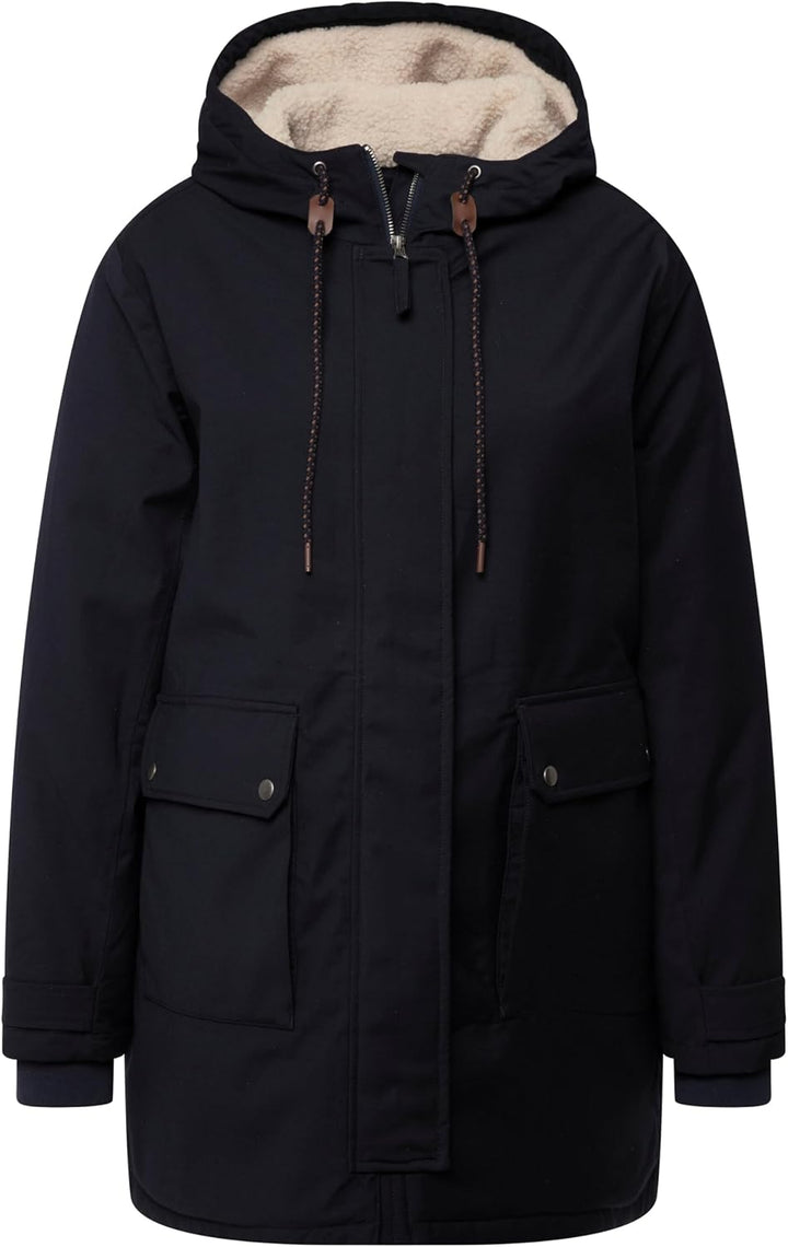 Ulla Popken Damen Hyprar Funktionsjacke mit Teddyfutter Jacken 54-56 marine, 54-56 marine
