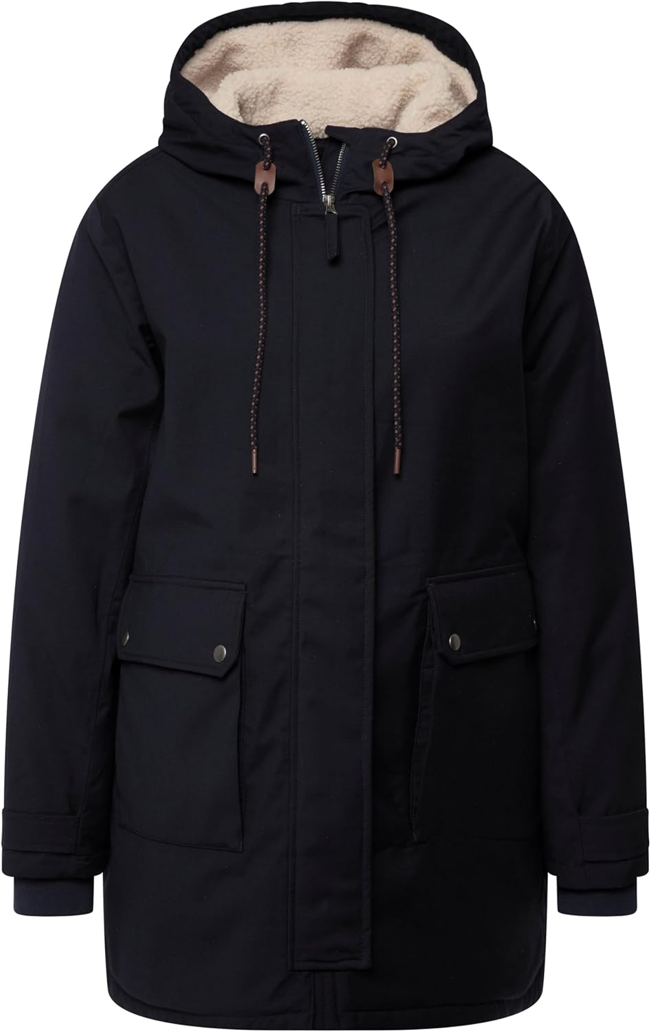 Ulla Popken Damen Hyprar Funktionsjacke mit Teddyfutter Jacken 42-44 marine, 42-44 marine